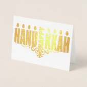 Happy Hannukah Folienkarte (Vorderseite)
