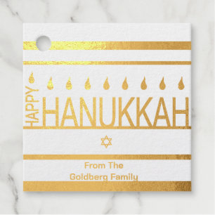 Happy Hannukah Geschenkanhänger