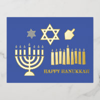 Happy Hannukah menorah dreidel