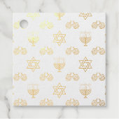 Happy Hannukah menorah stars dreidels Geschenkanhänger (Vorderseite)