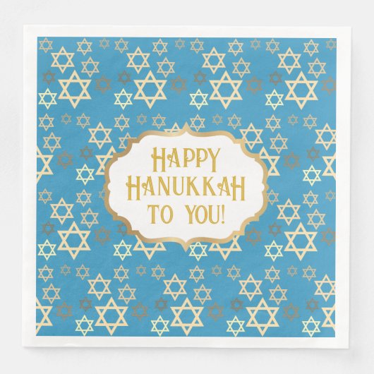Happy Hannukah Star von David Serviette (Vorderseite)