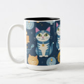 Happy Hanukah (Chanukah) Kätzchen Zweifarbige Tasse (Links)