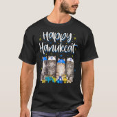 Happy Hanukcat Chanukah Jewish Cat Owner Ugly Hanu T-Shirt (Vorderseite)