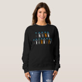 Happy Hanukcat Hannukah Jewish Cat Dreidel Sweatshirt (Vorne ganz)