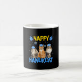 Happy Hanukcat Hanukkah Cat Chanukah Jüdische Katz Kaffeetasse (Mittel)