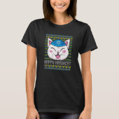 Happy Hanukcat Ugly Hanukkah Kitten Owner Chrismuk T-Shirt (Vorderseite)