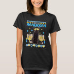 Happy Hanukcat Ugly Hanukkah Sweater Cat Chanukah T-Shirt<br><div class="desc">Happy Hanukcat Ugly Hanukkah Sweater Cat Chanukah jüdisch</div>