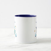 Happy Hanukka Floral Dreidel Tasse (Zentrum)