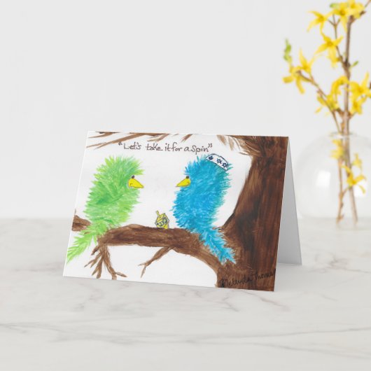 Happy Hanukka! Karte (Gelbe Blume)