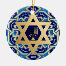 Happy Hanukka! Star von David und Menorah Geschenk