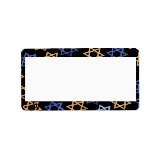 Happy Hanukka! Vorlage für die Rücksendeadresse Adressaufkleber (Vorne)