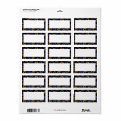 Happy Hanukka! Vorlage für die Rücksendeadresse Adressaufkleber (Vorne)