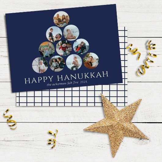 Happy Hanukkah 10 Foto Navy Blue White