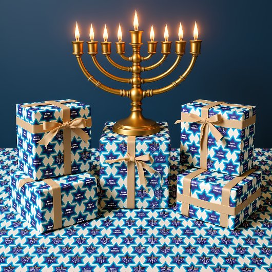 Happy Hanukkah 1a Wrapping Paper Geschenkpapier