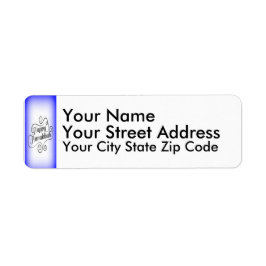 Happy Hanukkah 2-Tönige Blue White Background