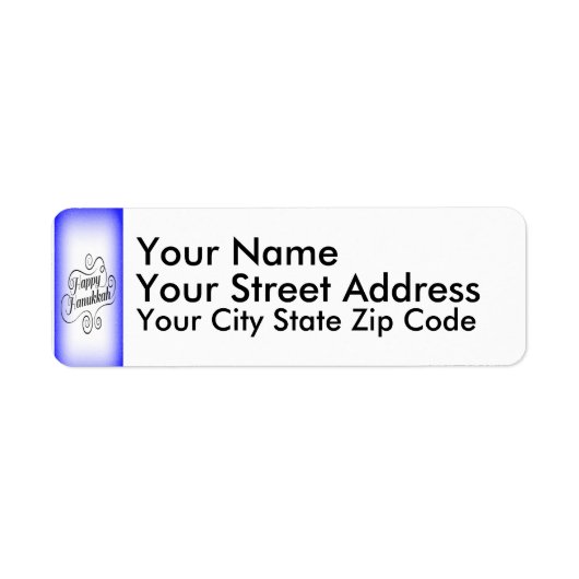 Happy Hanukkah 2-Tönige Blue White Background (Vorne)