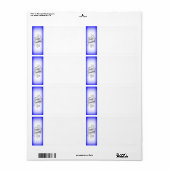 Happy Hanukkah 2-Tönige Blue White Background (Vorne)