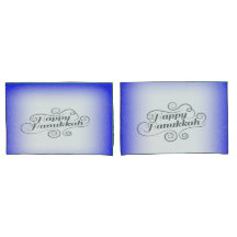 Happy Hanukkah 2-Tönige Blue White Background