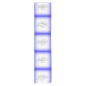 Happy Hanukkah 2-Tönige Blue White Background Kurzer Tischläufer (Vorderseite)