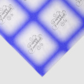 Happy Hanukkah 2-Tönige Blue White Background Seidenpapier (Ausschnitt)