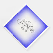 Happy Hanukkah 2-Tönige Blue White Background