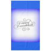 Happy Hanukkah 2-Tönige Blue White Background Tischdecke (Vorderseite)