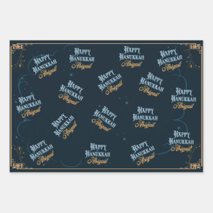 Happy Hanukkah Abigail Wrapping Paper für Abigail Geschenkpapier Set