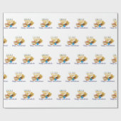 Happy Hanukkah and cute Hanukkah characters Geschenkpapier (Flach)
