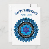 🕎 Happy Hanukkah, any Relation , anpassbar Postkarte (Vorne/Hinten)