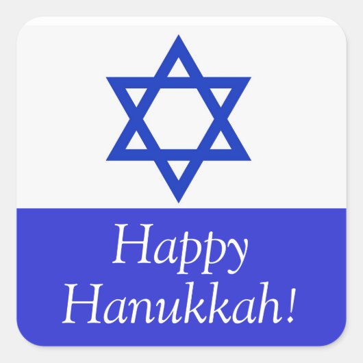 Happy Hanukkah Aufkleber (Vorderseite)