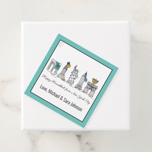 Happy Hanukkah aus New York City NYC Chanukah Geschenkanhänger (Beispiel)