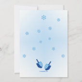 Happy Hanukkah aus unserer neuen Zuhause-Urlaubska Einladung (Rückseite)