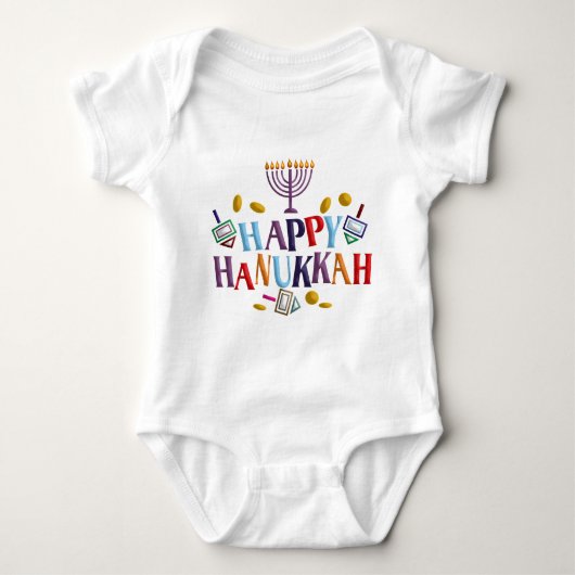 Happy Hanukkah Baby Strampler (Vorderseite)