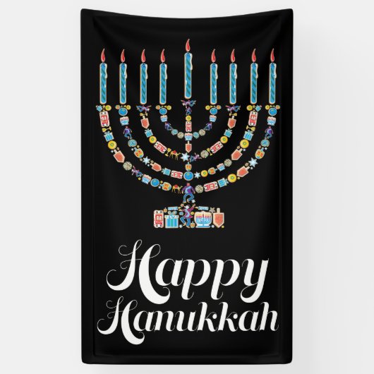 Happy Hanukkah Banner (Vertikal)