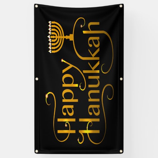Happy Hanukkah Banner (Vertikal)