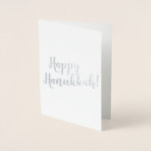 Happy Hanukkah benutzerdefinierte moderne Skriptty Folienkarte (Vorderseite)