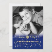 Happy Hanukkah. Benutzerdefiniertes Foto Feiertagskarte (Vorderseite)