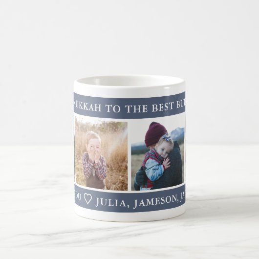 Happy Hanukkah Best Bubbeh Custom Kaffeetasse (Mittel)