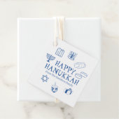 Happy Hanukkah Blau, der Name der Familie Geschenkanhänger (Beispiel)