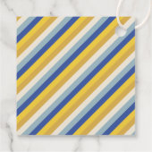 Happy Hanukkah Blau moderne Streifen Custom Geschenkanhänger (Rückseite)