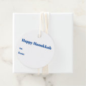 Happy Hanukkah blaue goldene Streifen bis vom mode Geschenkanhänger (Beispiel)