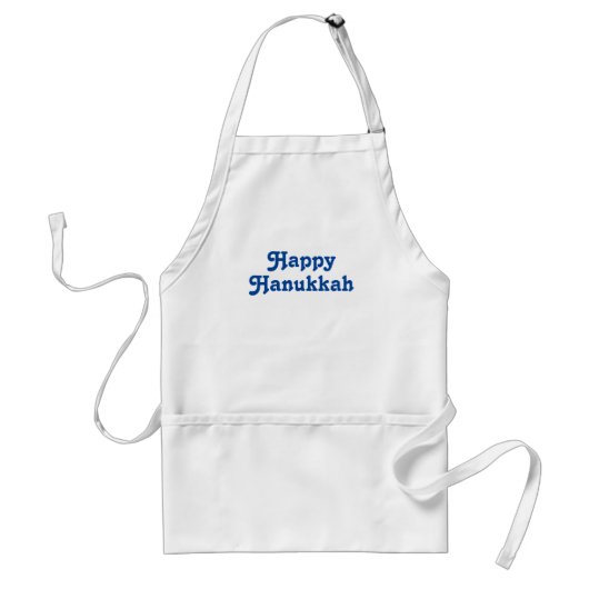 "Happy Hanukkah" blaue weiße Feier Schürze (Vorne)