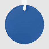 Happy Hanukkah blauer weißer minimalistischer Sond Ornament (Rückseite)