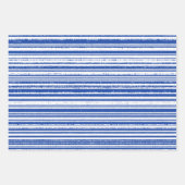 Happy Hanukkah Blauer Winter Geschenkpapier Set (Vorderseite 3)