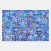 Happy Hanukkah Blauer Winter Geschenkpapier Set (Vorderseite 2)