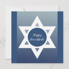 Happy Hanukkah Blue Greetings Karte