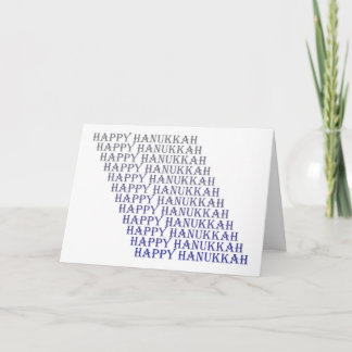 Happy Hanukkah Blue Silver Gray Card Feiertagskarte
