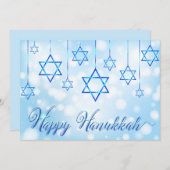 Happy Hanukkah Blue Star von David (Vorne/Hinten)