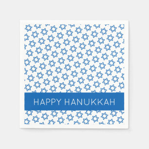 Happy Hanukkah Blue Star von David Holiday Faith Serviette
