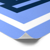 Happy Hanukkah Blue und White Poster (Ecke)